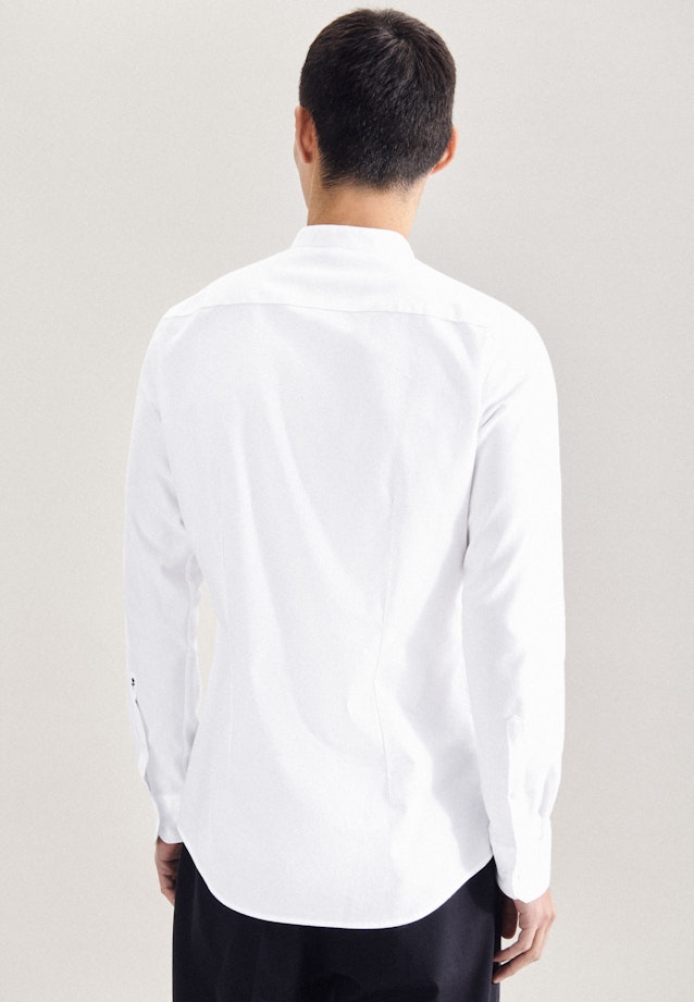 Bügelleichtes Twill Business Hemd in X-Slim mit Stehkragen in Weiß | Seidensticker Onlineshop