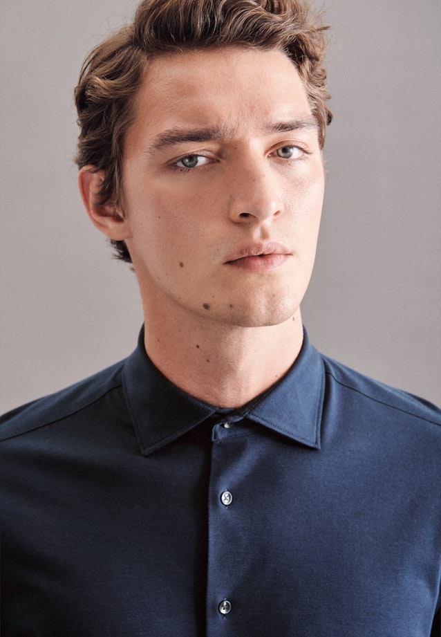 Regular Chemise d'affaires Uni in Bleu Foncé |  Seidensticker Onlineshop