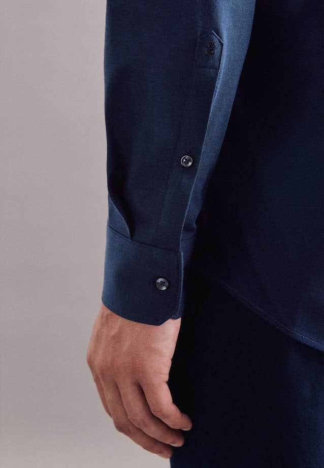 Regular Chemise d'affaires Uni in Bleu Foncé |  Seidensticker Onlineshop