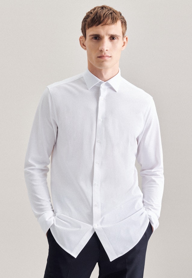 Regular Business shirt Uni in White |  Seidensticker Onlineshop