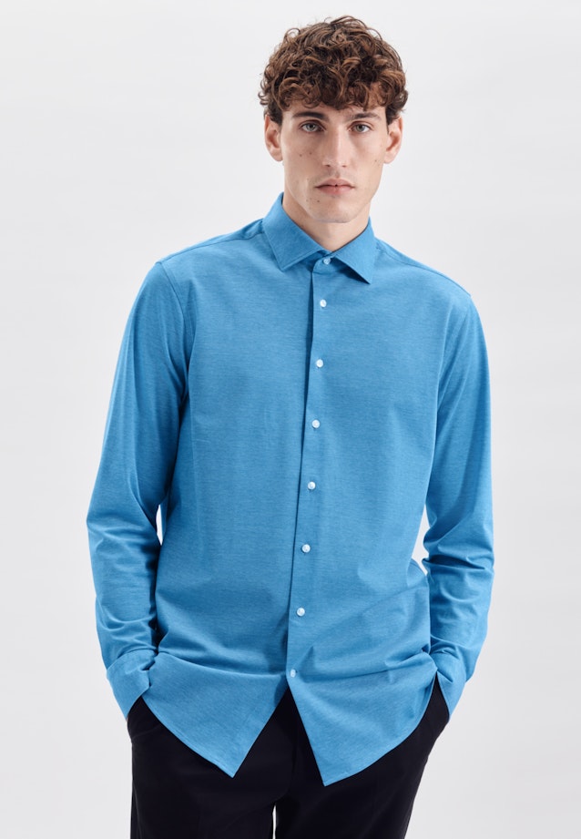 Regular Chemise d'affaires Uni in Turquoise |  Seidensticker Onlineshop