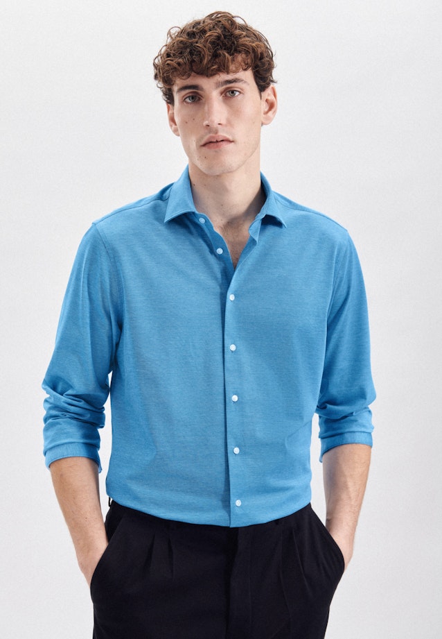 Regular Chemise d'affaires Uni in Turquoise |  Seidensticker Onlineshop