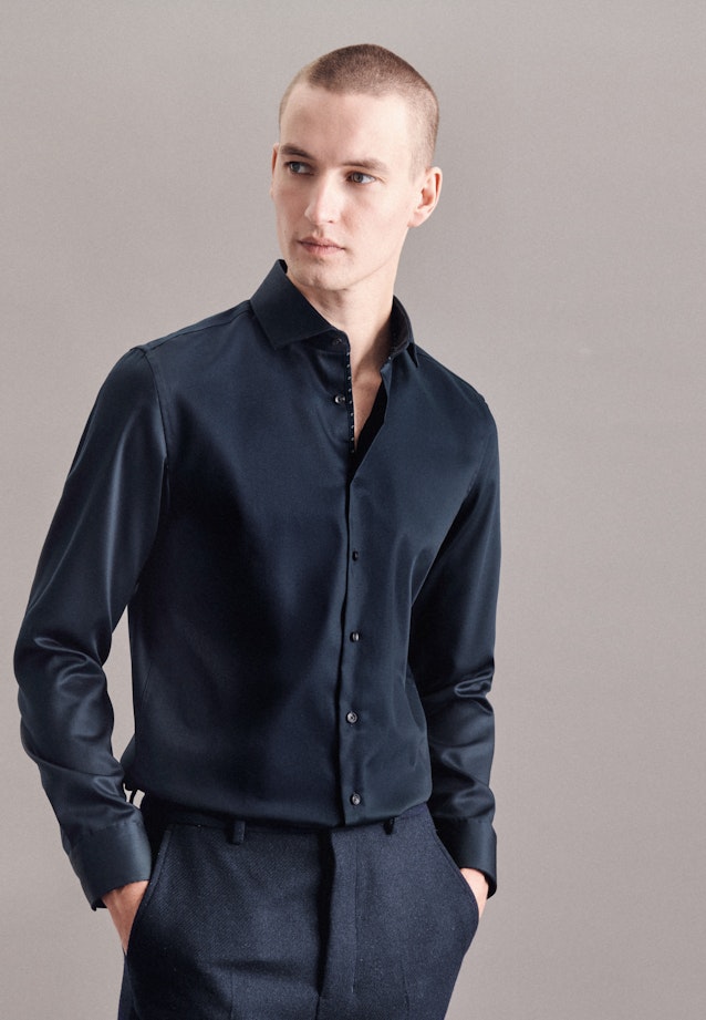 X-Slim Business Hemd Uni in Dunkelblau |  Seidensticker Onlineshop