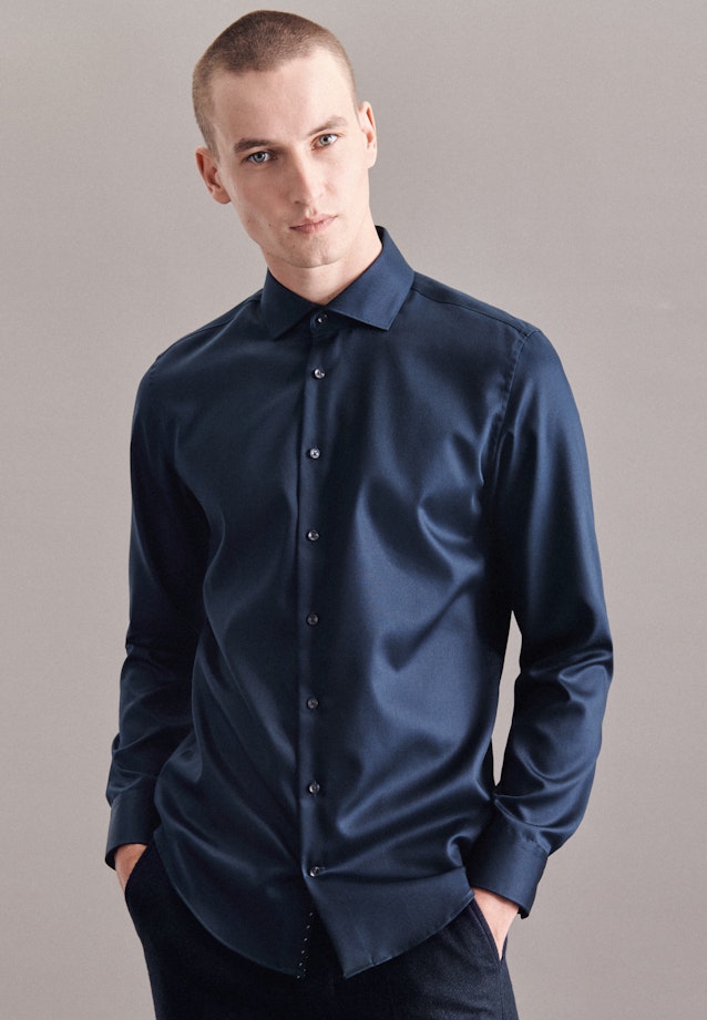 X-Slim Business Hemd Uni in Dunkelblau |  Seidensticker Onlineshop