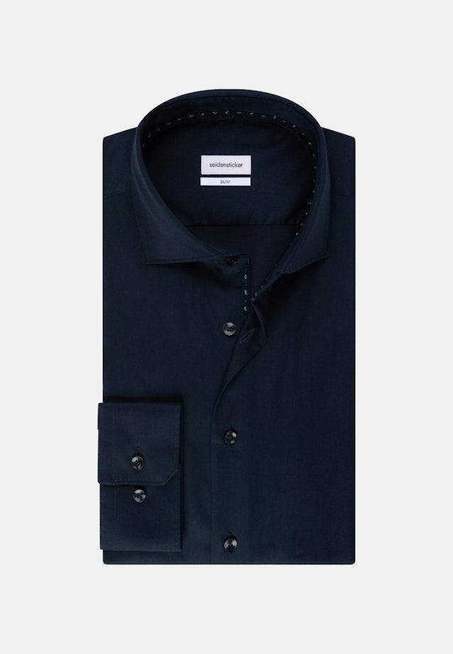 Slim Business Hemd Uni in Dunkelblau |  Seidensticker Onlineshop