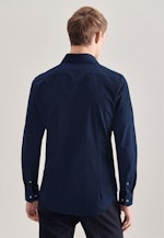 Chemise Business Slim Popeline Col Kent in Bleu Foncé |  Seidensticker Onlineshop