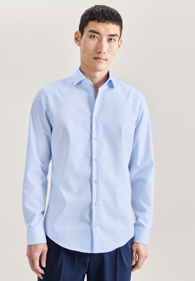 Slim Business shirt Uni in Medium Blue |  Seidensticker Onlineshop