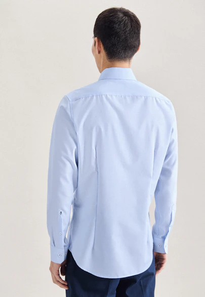 Slim Business Hemd Uni in Mittelblau |  Seidensticker Onlineshop