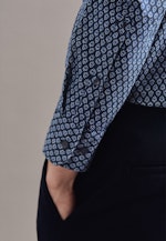 Regular Chemise casual Imprimé in Bleu Moyen |  Seidensticker Onlineshop