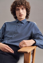 Regular Chemise casual Imprimé in Bleu Moyen |  Seidensticker Onlineshop