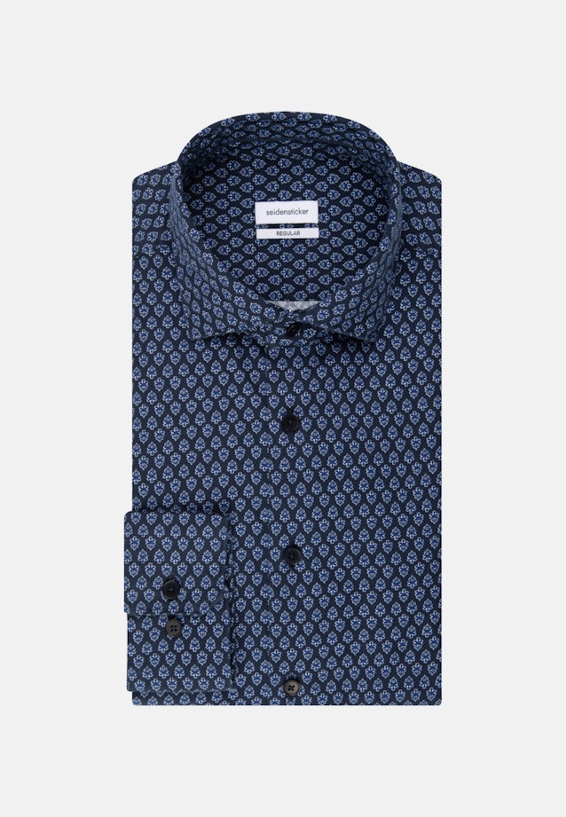 Twill Casual Hemd in Regular mit Kentkragen in Mittelblau |  Seidensticker Onlineshop