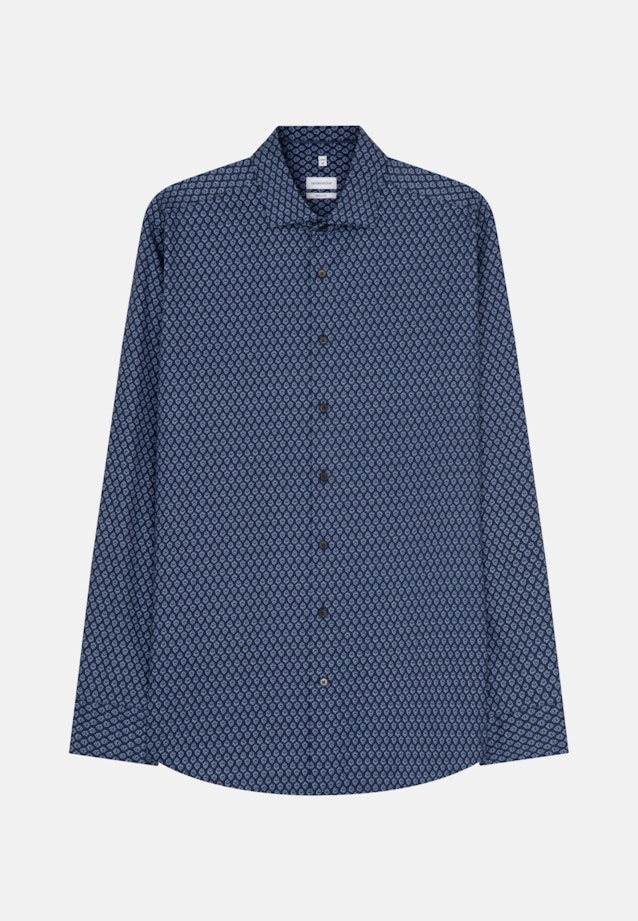 Regular Chemise casual Imprimé in Bleu Moyen |  Seidensticker Onlineshop