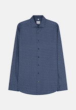 Regular Chemise casual Imprimé in Bleu Moyen |  Seidensticker Onlineshop