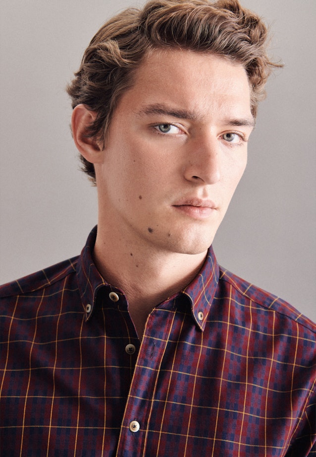 Regular Casual Hemd Karo in Rot |  Seidensticker Onlineshop