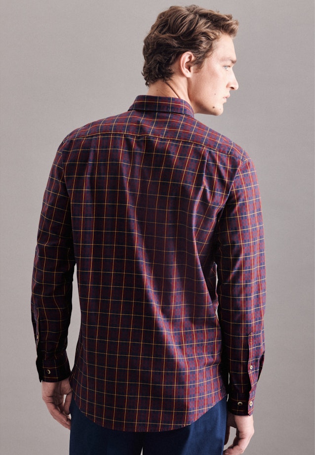 Casual Shirt in Regular with Button-Down-Kraag in Rood |  Seidensticker Onlineshop