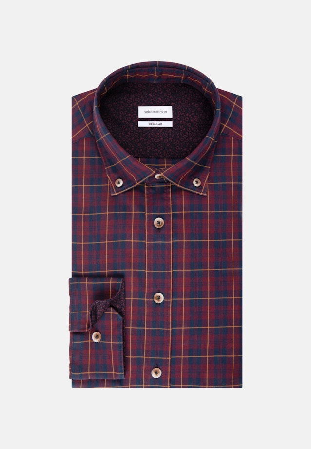 Chemise casual in Regular with Col Boutonné in Rouge |  Seidensticker Onlineshop