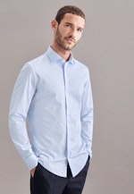 Chemise En Jersey Shaped Manche Longue New Kent in Bleu Clair |  Seidensticker Onlineshop