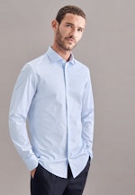 Shaped Jersey shirt Print in Light Blue |  Seidensticker Onlineshop