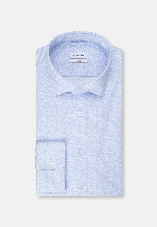 Shaped Jersey shirt Print in Light Blue |  Seidensticker Onlineshop