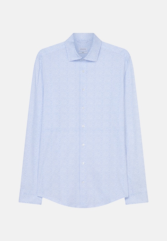 Shaped Jersey shirt Print in Light Blue |  Seidensticker Onlineshop