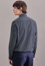 Regular Business Hemd Print in Dunkelblau |  Seidensticker Onlineshop