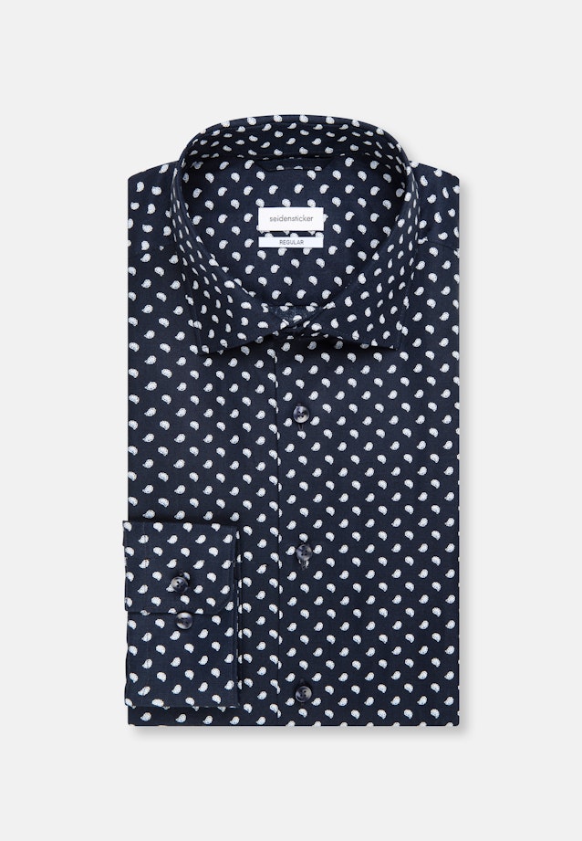 Regular Business Hemd Print in Dunkelblau |  Seidensticker Onlineshop