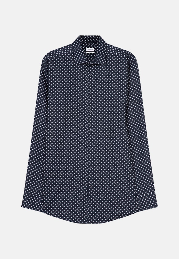 Regular Business Hemd Print in Dunkelblau |  Seidensticker Onlineshop