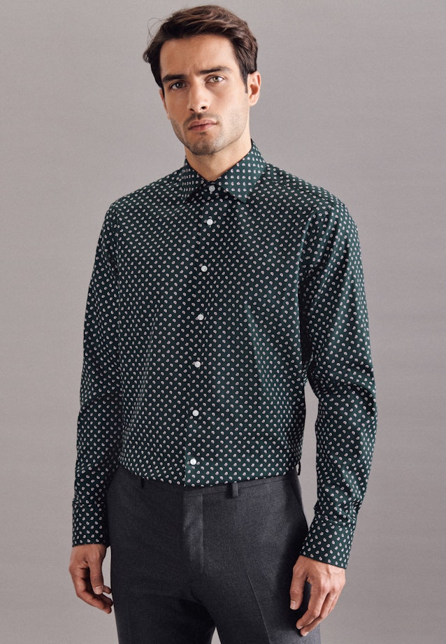 Regular Chemise Business Imprimé in Vert |  Seidensticker Onlineshop