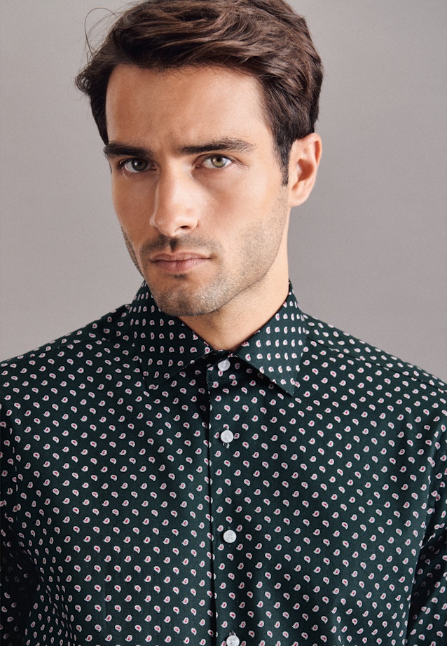 Regular Chemise Business Imprimé in Vert |  Seidensticker Onlineshop