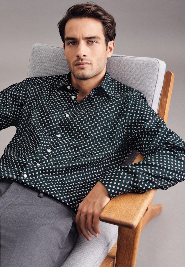Regular Chemise Business Imprimé in Vert |  Seidensticker Onlineshop