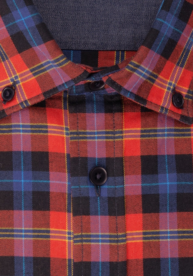 Twill Casual Hemd in Regular mit Button-Down-Kragen in Orange | Seidensticker Onlineshop