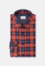 Regular Casual Hemd Karo in Orange |  Seidensticker Onlineshop