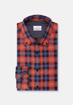 Regular Casual shirt Check in Orange |  Seidensticker Onlineshop