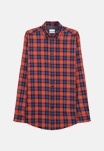 Regular Casual shirt Check in Orange |  Seidensticker Onlineshop