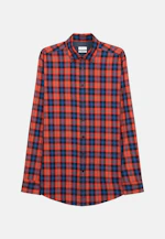 Regular Casual Hemd Karo in Orange |  Seidensticker Onlineshop