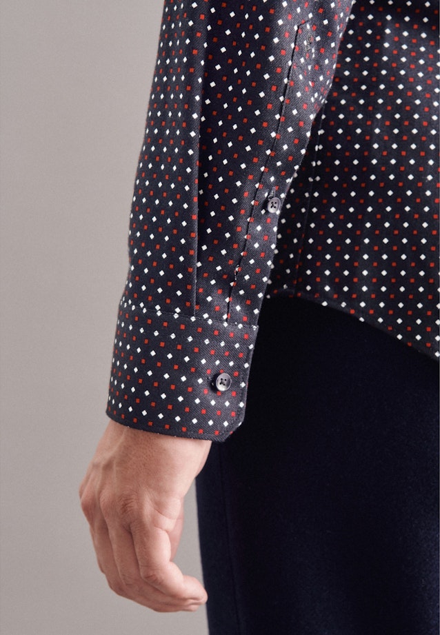 Shaped Chemise Business Imprimé in Bleu Foncé |  Seidensticker Onlineshop