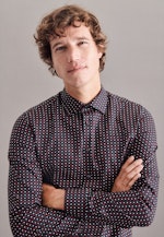 Shaped Chemise Business Imprimé in Bleu Foncé |  Seidensticker Onlineshop