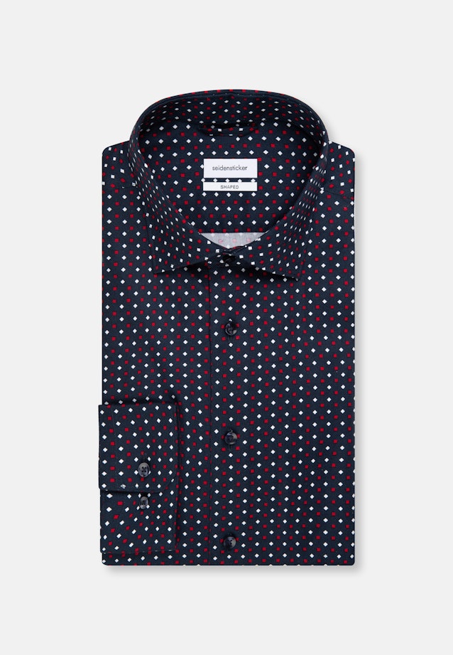 Shaped Chemise Business Imprimé in Bleu Foncé |  Seidensticker Onlineshop