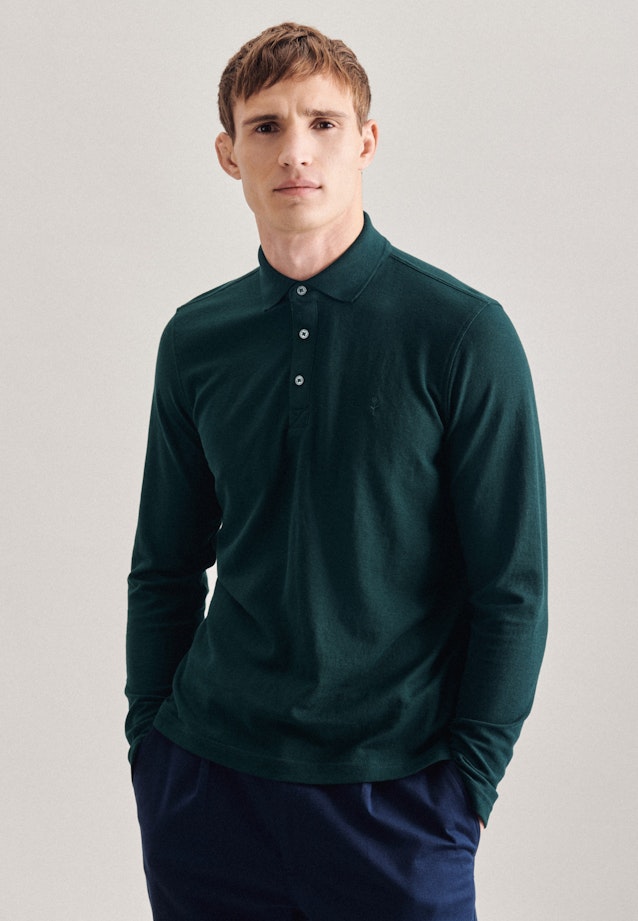 Polo-Shirt Uni in Grün |  Seidensticker Onlineshop