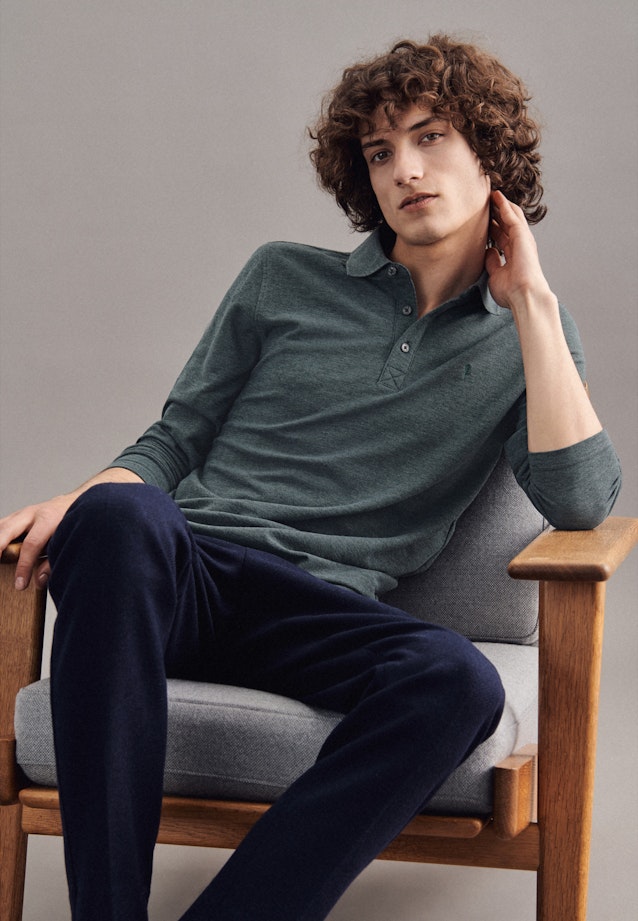 Polo-Shirt Uni in Grün |  Seidensticker Onlineshop