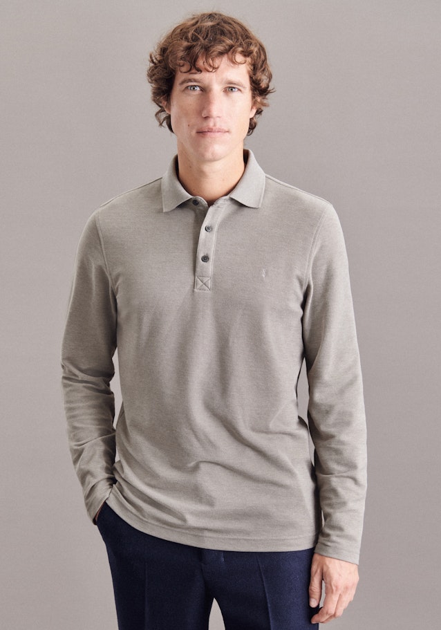 Kragen Polo-Shirt in Grau |  Seidensticker Onlineshop
