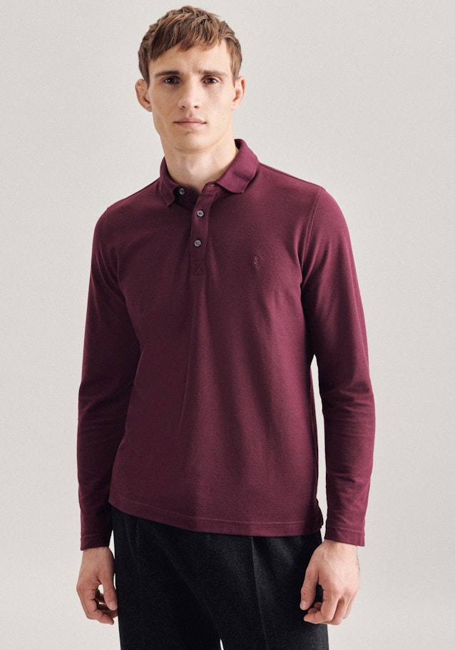 Kraag Polo-Shirt in Rood |  Seidensticker Onlineshop
