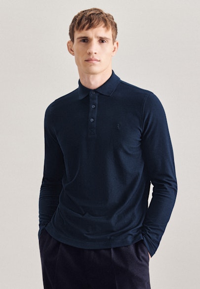Polo-Shirt Uni in Dunkelblau |  Seidensticker Onlineshop