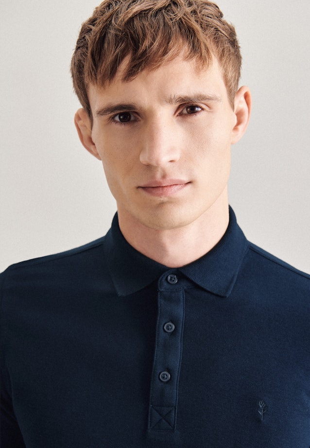 Polo-Shirt Uni in Dunkelblau |  Seidensticker Onlineshop