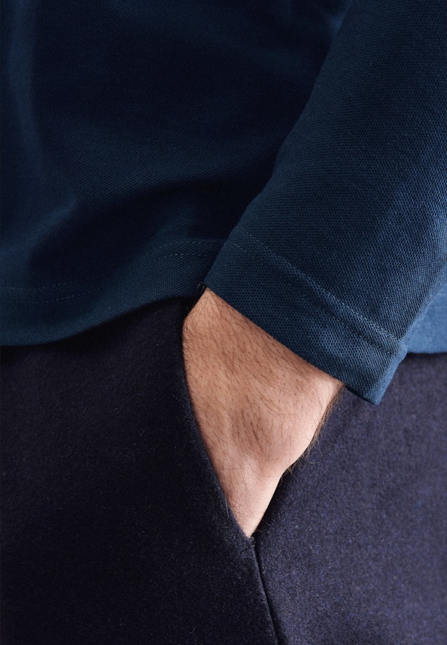 Polo-Shirt Uni in Dunkelblau |  Seidensticker Onlineshop