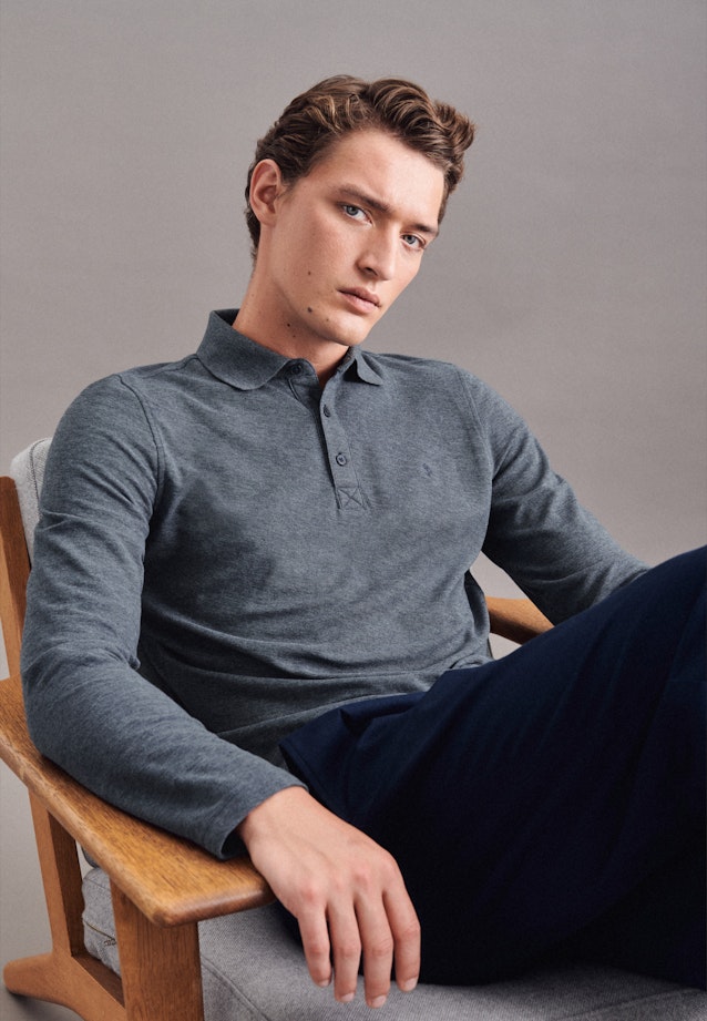 Polo-Shirt Uni in Dunkelblau |  Seidensticker Onlineshop