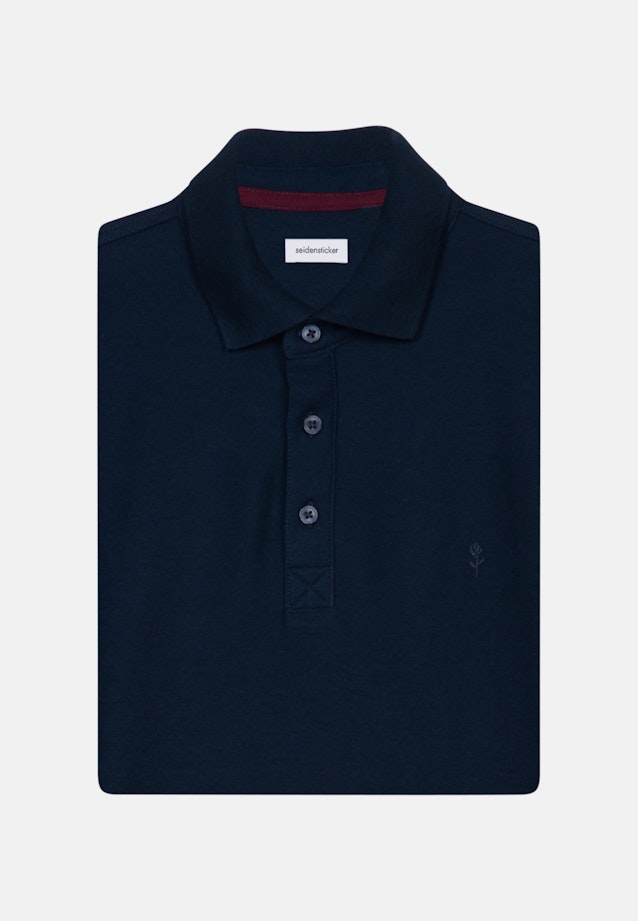 Kragen Polo-Shirt in Dunkelblau |  Seidensticker Onlineshop