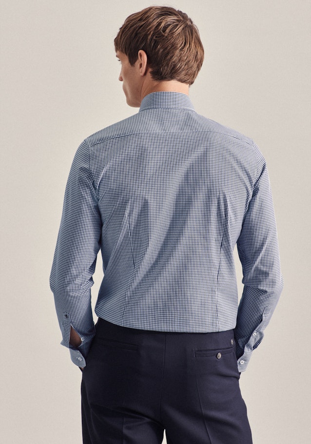 Slim Business Hemd Karo in Dunkelblau | Seidensticker Onlineshop