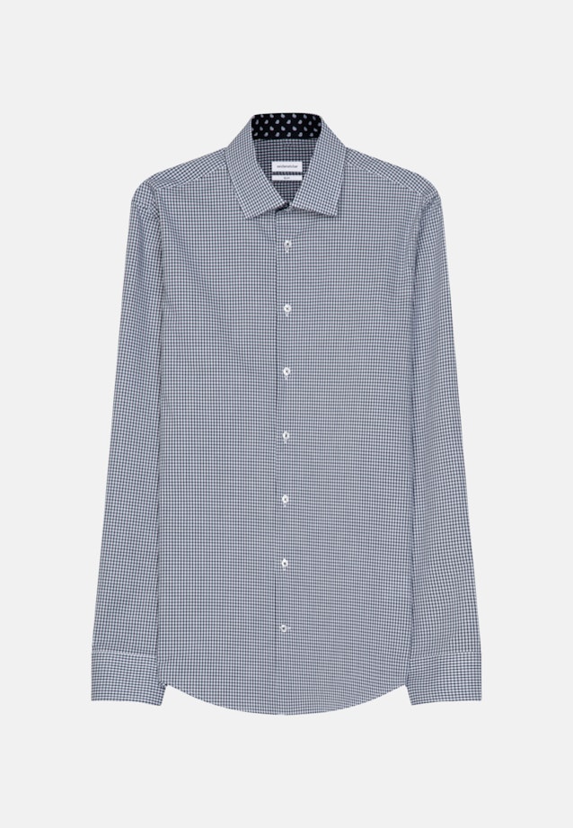 Slim Business Hemd Karo in Dunkelblau |  Seidensticker Onlineshop