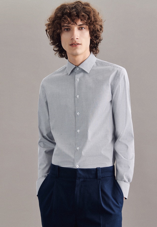 Slim Business Hemd Karo in Grün |  Seidensticker Onlineshop